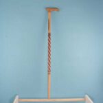 Ahşap Makine Bordo Burgu Desenli Baston