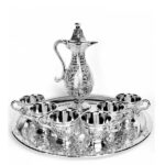 Ebruli Zemzem Takımı Lüks Gümüş 8 Parça