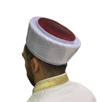 Saten Beyaz Fileli İmam Sarığı