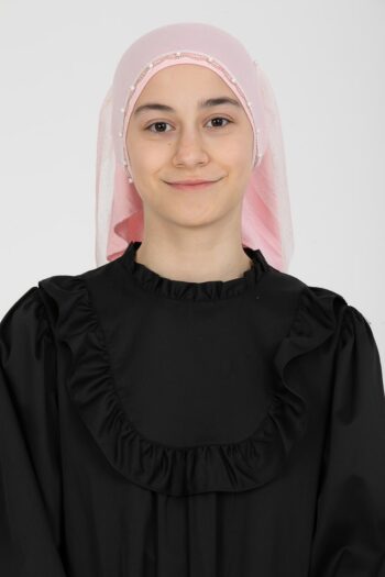 İnci Model Çocuk Tesettür Bone Pembe