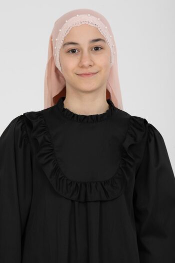 İnci Model Çocuk Tesettür Bone Pudra