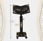 İşlemeli Lüks Rahle Asansörlü Siyah