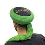 Kelime-i Tevhid Ovel Siyah Yeşil Sarık Taylasanlı